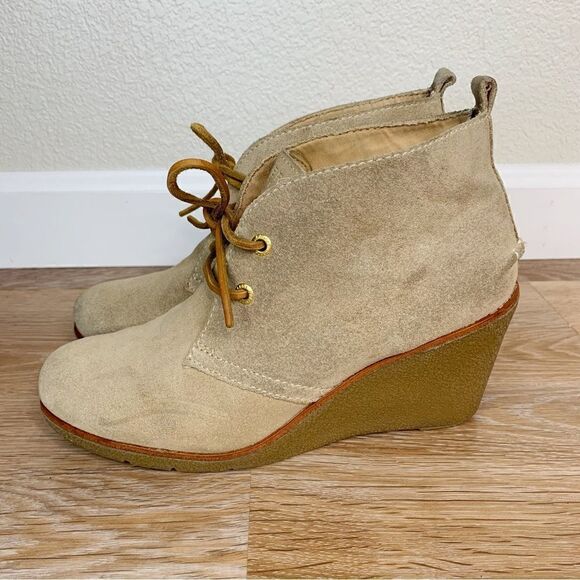 Sperry Suede Leather Top Sider Harlow Wedge Bootie - Picture 2 of 11